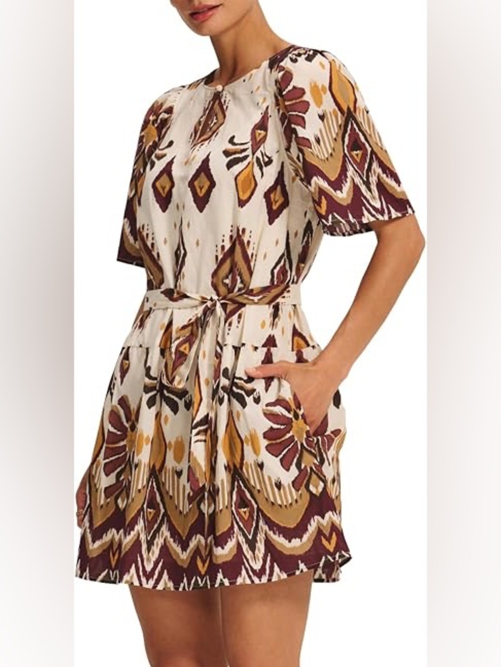 Velvet by Graham & Spencer Women's Maggie Aztec Print Dress size medium